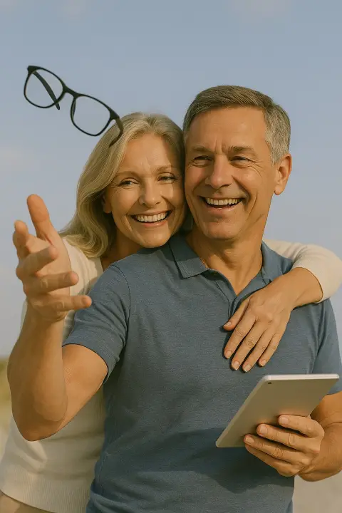 refractive lens exchange: elderly couple