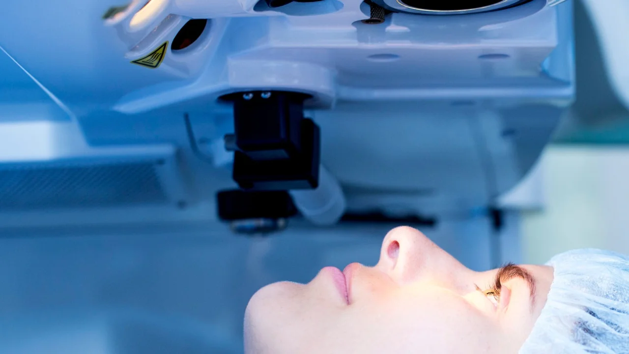 clear lens exchange: patient being prepared for cle